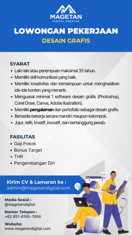 Lowongan Kerja Desain Grafis #1 di Magetan Digital Creative Corporation